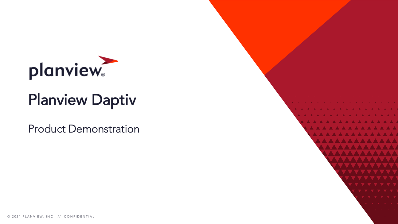Planview Daptiv Product Demonstration